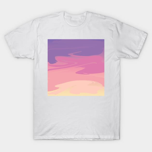 pastel desert sunset fluid art T-Shirt by LisaCasineau